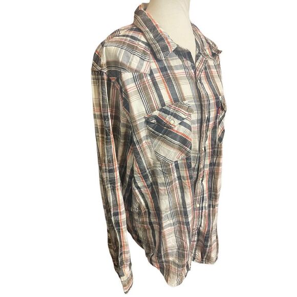 Levi’s Vintage Pearl Snap Button Down Plaid Long Sleeve Multi-Color Men’s Shirt - Picture 4 of 10